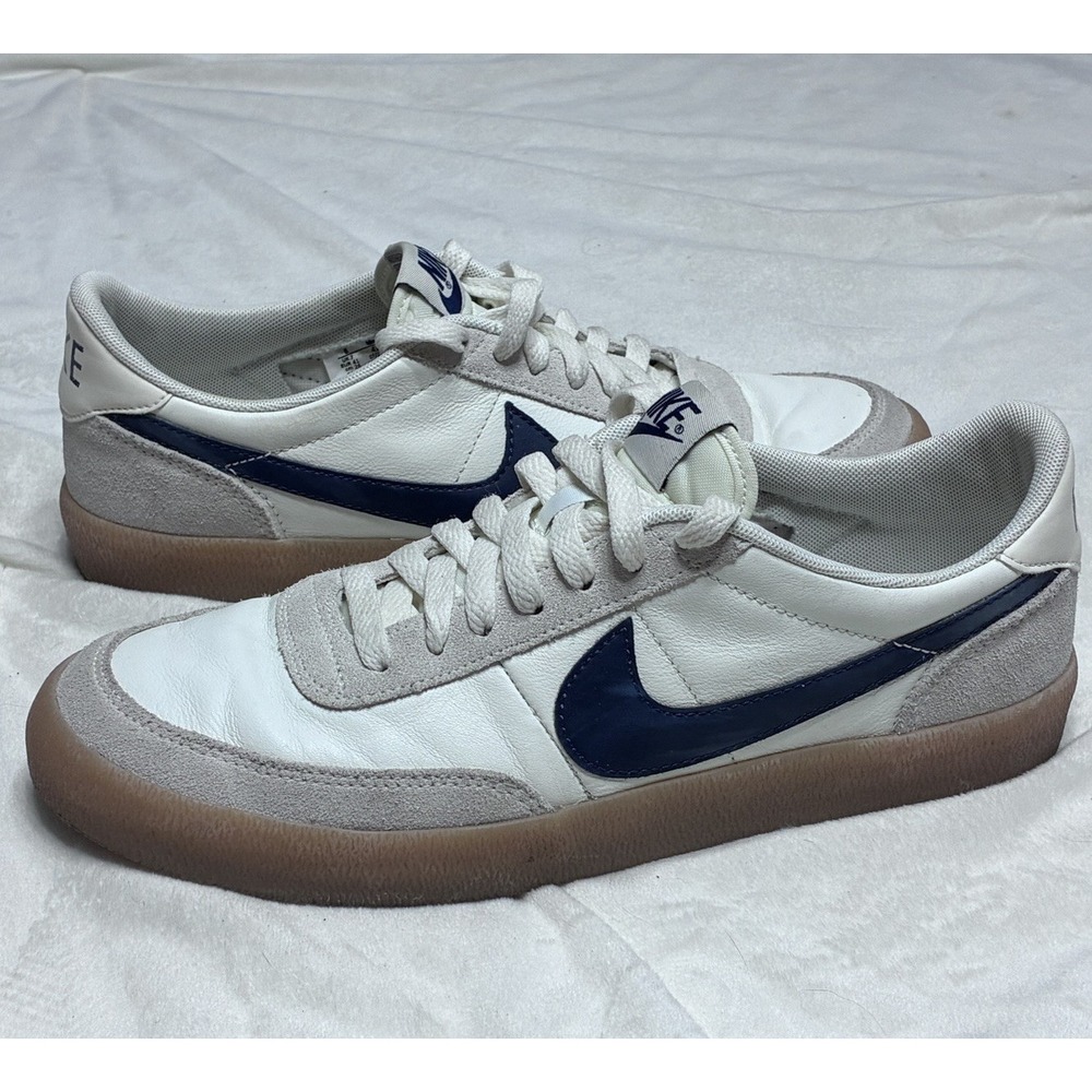 Nike Killshot 2 Leather Shoes Mens Size 8 Sail Navy Blue Sneakers 432997-107